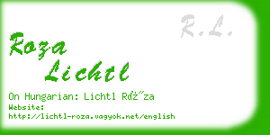 roza lichtl business card
